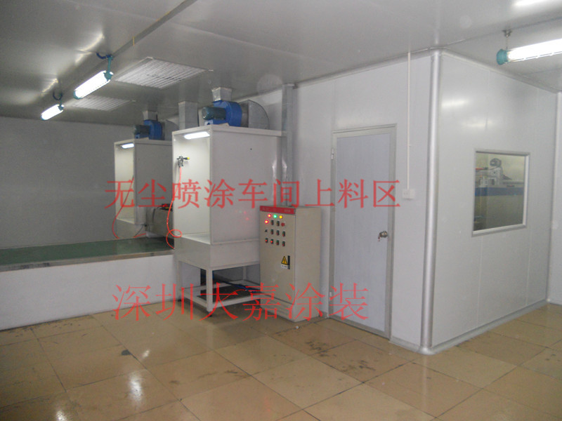 五轴在线往复喷涂线 无尘车间上料区域