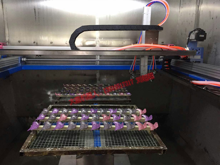 三轴机彩色发夹自动喷涂