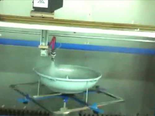 路灯罩自动喷涂